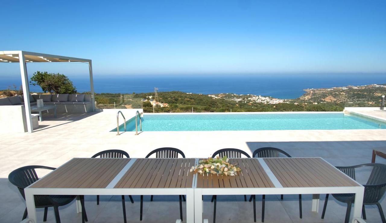 Eva Villas West With Infinity Pool & And Panoramic Sea View Gerani Chanion Exterior foto